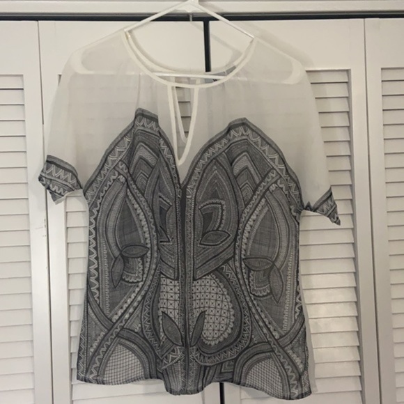 💥 WORTHINGTON PETITE SHEER TOP SIZE PM - Picture 7 of 10